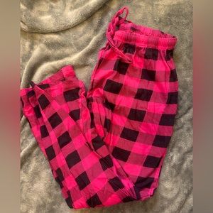 Pink Plaid Pajama Pants